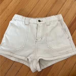 PacSun Cream Denim Shorts